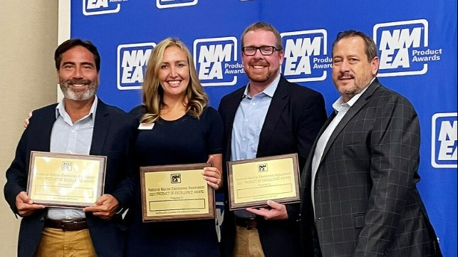 The KVH team with their three NMEA awards