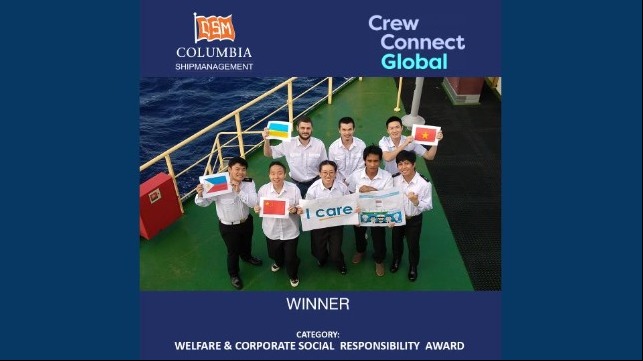 CSM wins CrewConnect Global Welfare and Social Responsibility Award