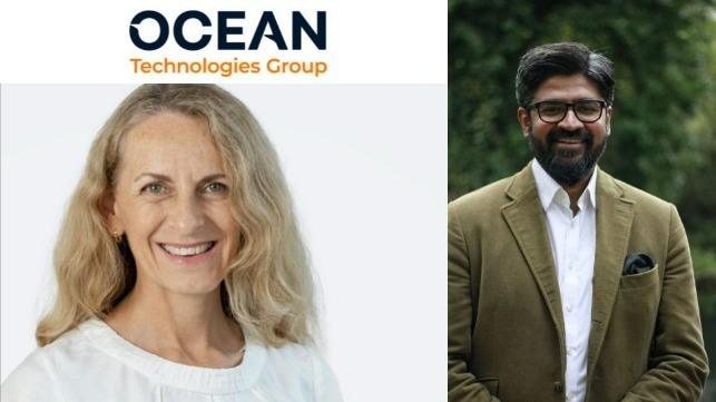 Catherine Logie, Marlins' Business Development, Manish Singh, CEO, Ocean Technologies Group
