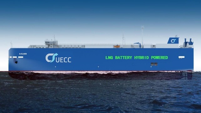 UECC battery hybrid LNG ro-ro scheduled for delivery late 2021