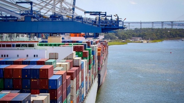 SC Ports efficiently works the big ships calling on the Port of Charleston. (Photo/SCPA/English Purcell)