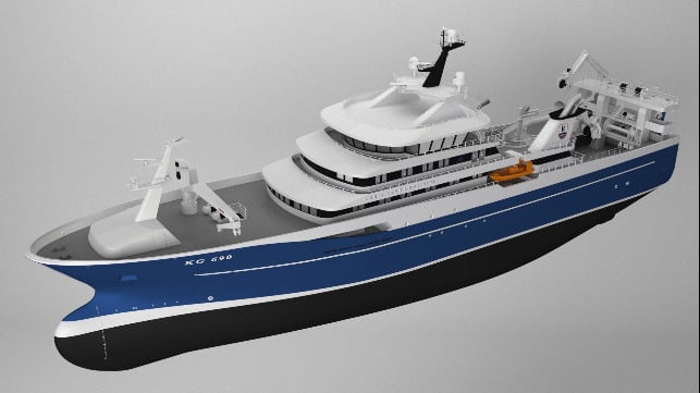 The new pelagic purser/trawler will be the largest fishing vessel yet built by Karstensens Shipyard