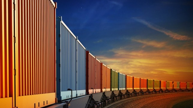 Freight moving between China and Europe