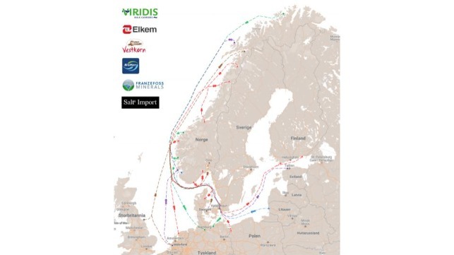 Example route map - Credits: Viridis Bulk Carriers