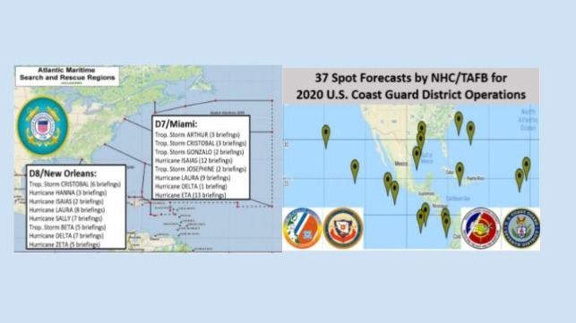 2020 Impact-based Decision Support Services to U.S. Coast Guard Districts  by Tropical Analysis and Forecast Branch (TAFB)/National Hurricane Center (NHC)