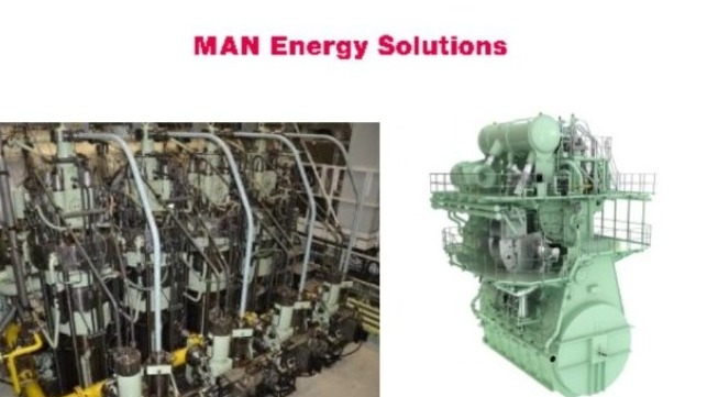 The New ME-GA dual-fuel engine was unveiled during a livestream from MAN Energy Solutions’ Research Centre Copenhagen on March 18th, 2021. The new engine is an Otto-cycle variant of the company’s successful ME-GI engine; Rendering of a 5G70ME-GA engine