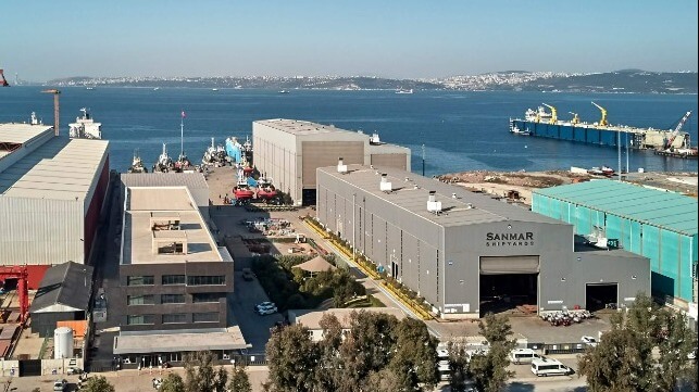 Photo: Arial view of Sanmar Altinova Shipyard.