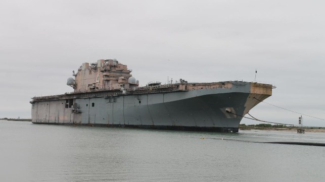 The USS Nassau, an amphibious assault ship from the U.S. Navy, arrived at the Port of Brownsville on April 30, 2021. SteelCoast will carryout the remediation and recycling of the ship over the next 12 months.