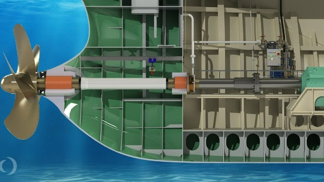 Thordon’s COMPAC open seawater lubricated propeller shaft bearing system eliminates pollution risk before the water line.