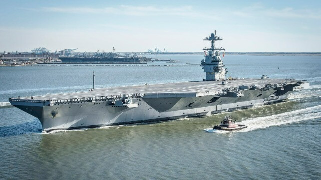The U.S. Navy aircraft carrier USS Gerald R. Ford 2017; Image source: US Navy