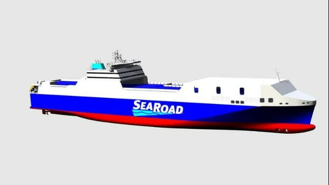 Wärtsilä will deliver LNG fuel equipment and electrical systems for a new RoRo being built for Australian operator SeaRoad Shipping © Flensburger Schiffbau-Gesellschaft