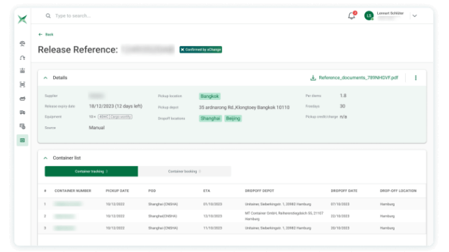 Container Tracking - Container xChange