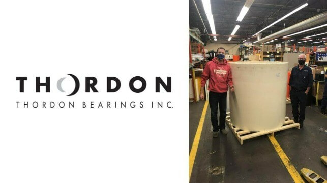 The SXL Bearing at Thordon Bearings’ headquarters in Canada before being air freighted to Dubai