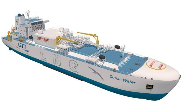 Mock-up of the GTT’s Shear-Water LNG vessel