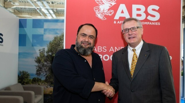 Evangelos Marinakis, Chairman of Capital Maritime and Trading Corp and Christopher J. Wiernicki, ABS Chairman, President and CEO