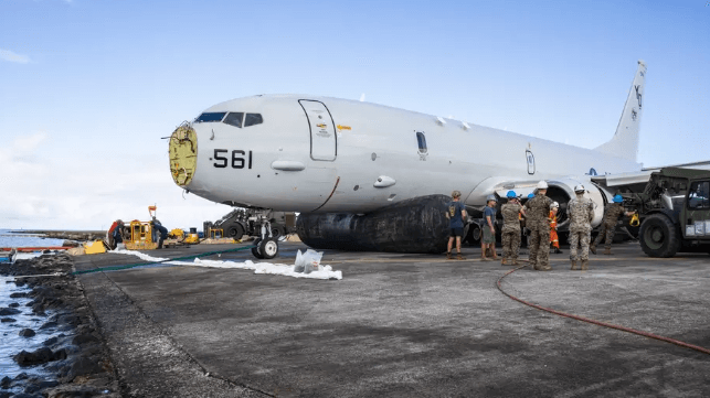 P-8 recovered on the tarmac 