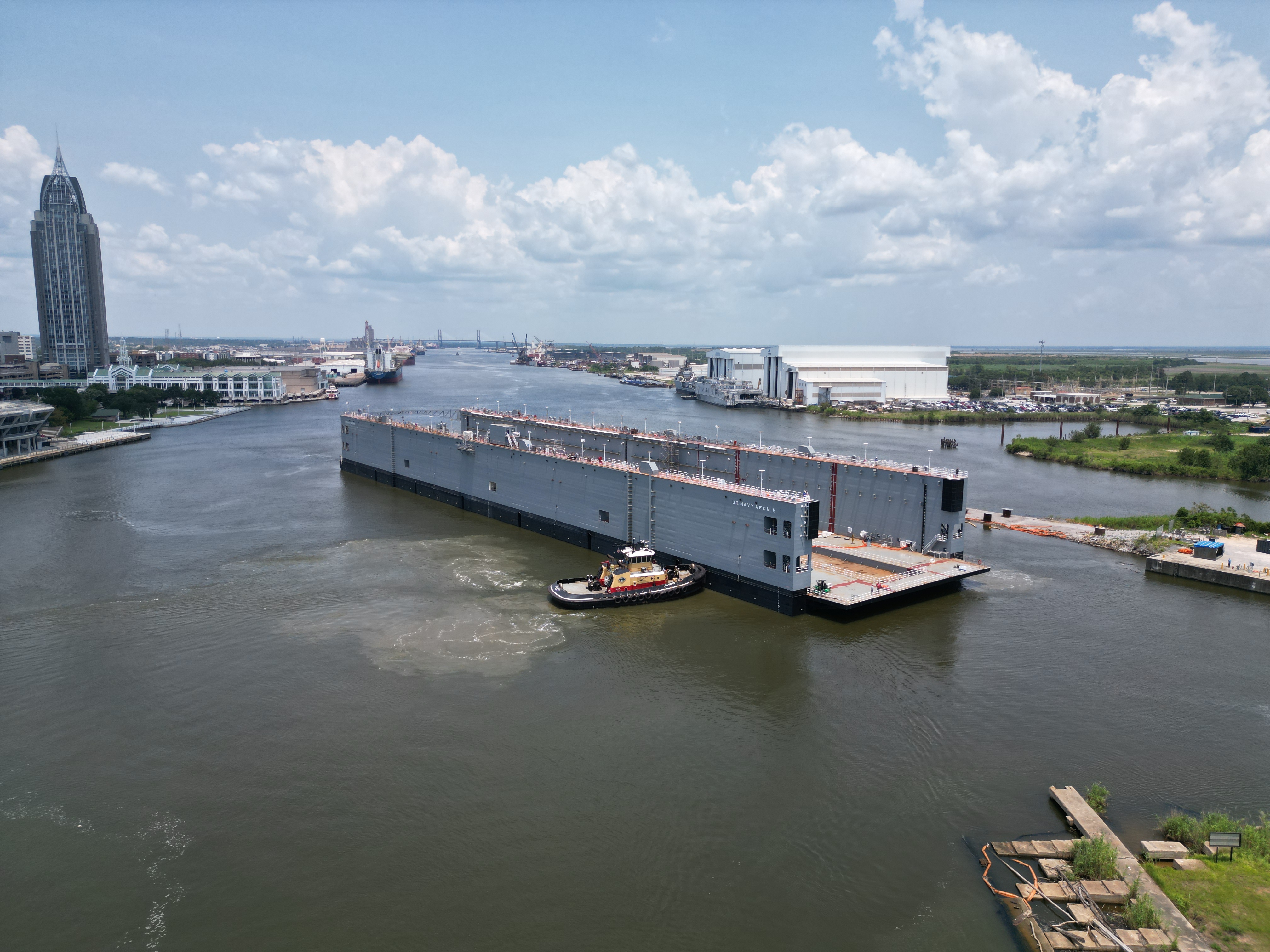 Austal USA Launches Navy Dry Dock - Largest Vessel Launched to Date
