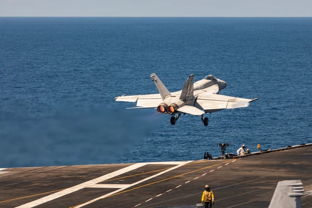 EMALS catapult-assisted launch, USS Gerald R. Ford, April 2026 (USN)