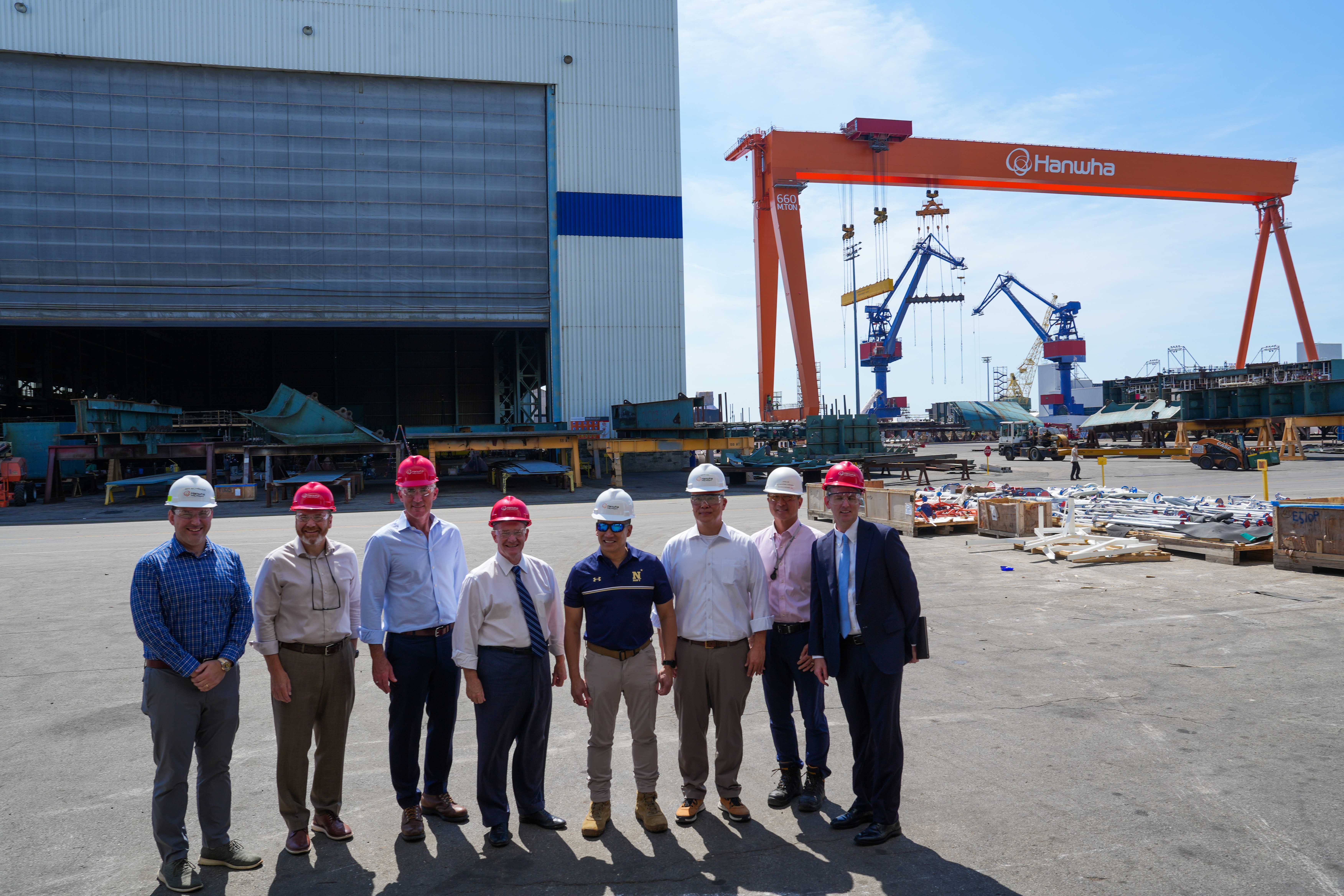 Acting Secretary of the Navy Hung Cao Tours Hanwha Philly Shipyard