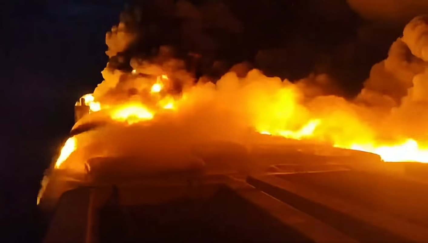 A view of the fire from atop the June Aster, September 2026 (PCG)