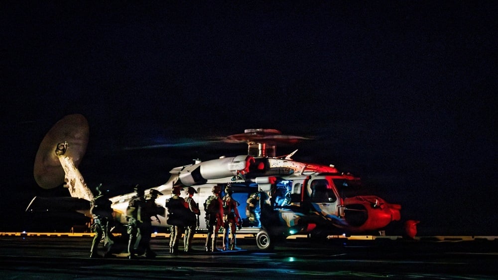 A joint boarding team prepares for an interdiction, January 2026 (USN file image)