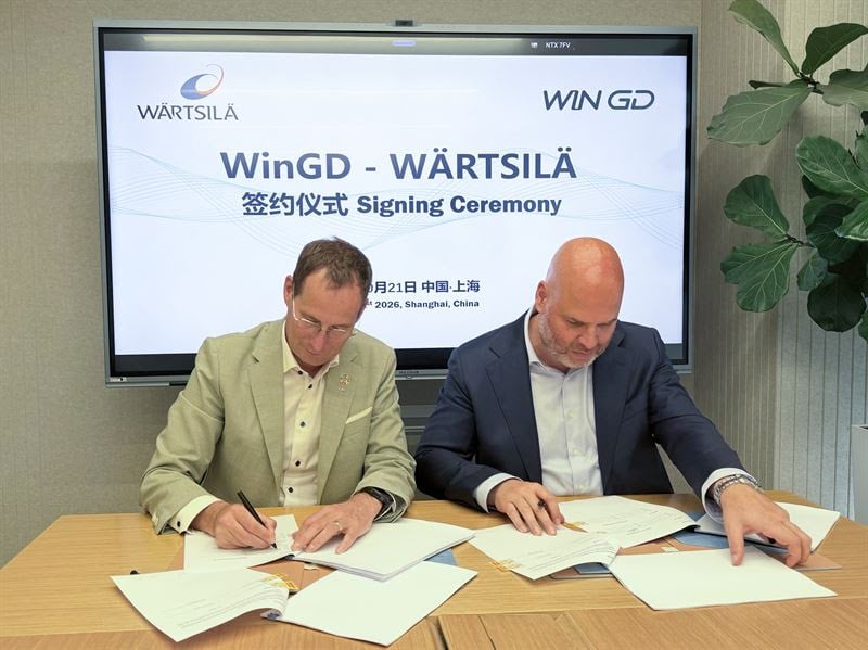 Wärtsilä and WinGD sign new Service Framework Agreement to ensure long-term continuity and support for the global fleet   