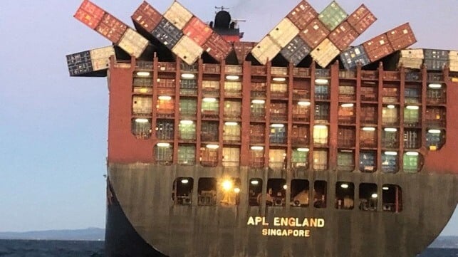 container collapse on ship