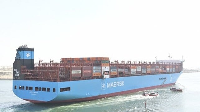 Maersk containership in the Suez Canal