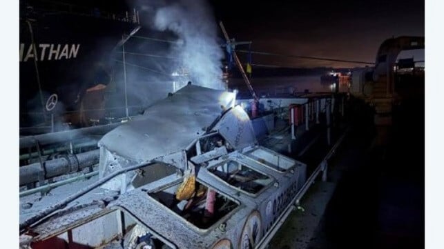 vessel damaged in Russian attack