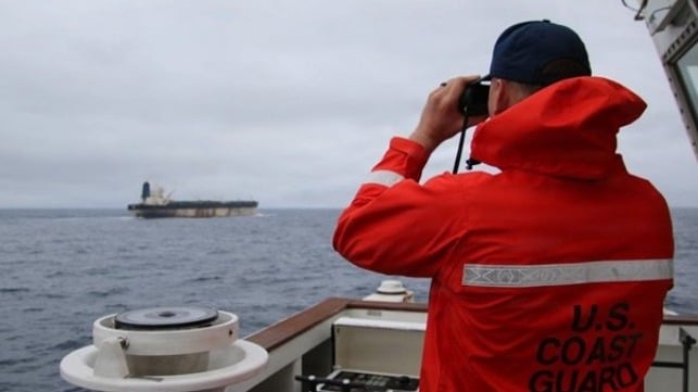 tanker pursued by USCG