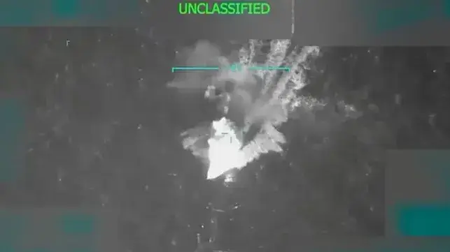 File image: The first boat strike off Venezuela, Sept. 2, 2025 (White House / Truth Social)