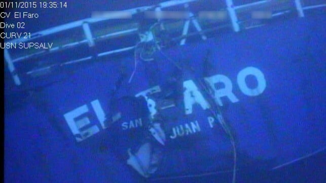 The wreck of the El Faro on the bottom, 2015 (U.S. Navy)