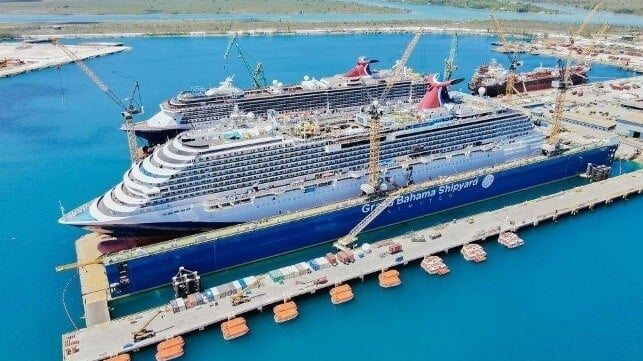 cruise ships in dry dock