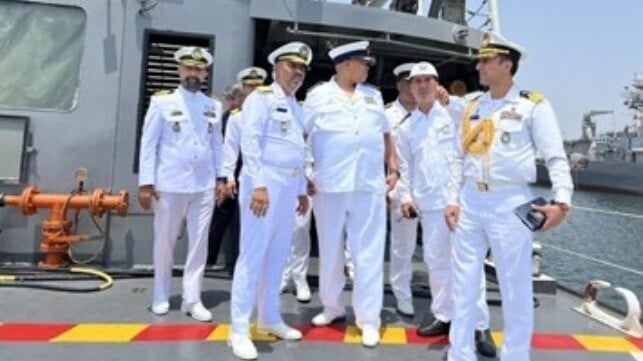 Chief of South Africa's Navy visits Bandar Abbas, August 2024 (ISNA)