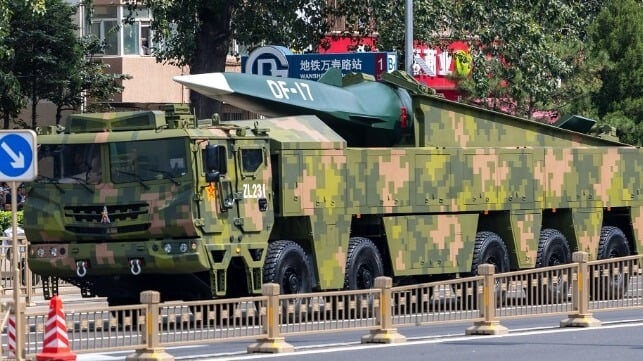 A PLA hypersonic antiship missile on display at Beijing's WWII victory parade (Weibo / ????)