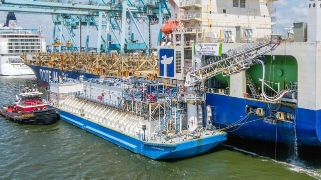 TOTE Services has extensive experience with LNG bunkering (press handout image courtesy TOTE Services)