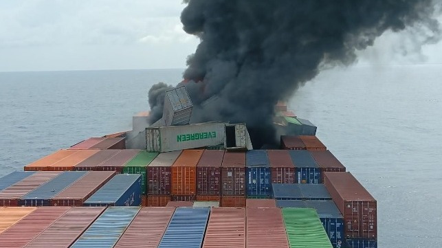 container fire