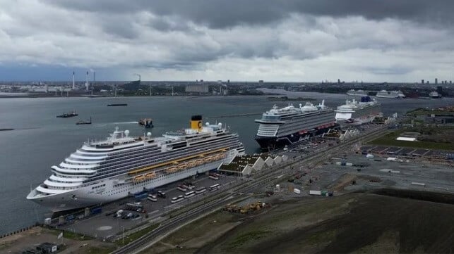 Copenhagen with cruise ships