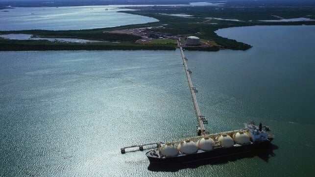 LNG carrier docked in Darwin Australia