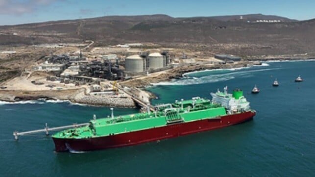 LNG carrier docked in Mexico