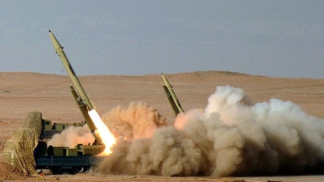 A trial launch of Iranian Fateh-110 ballistic missiles, used against targets in Kuwait over the weekend (Hossein Velayati / CC BY 4.0)