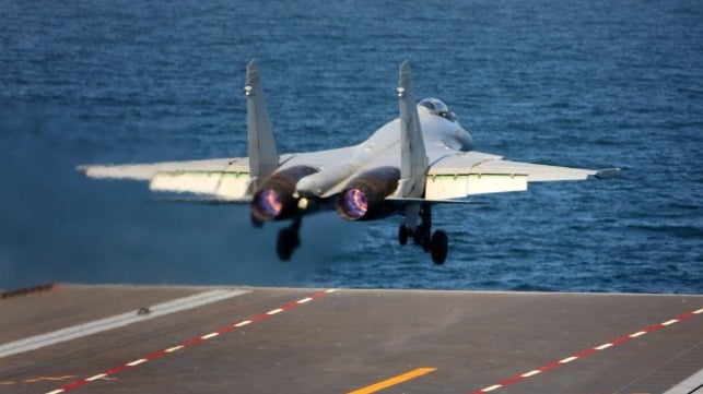 PLA Navy jet fighter launch