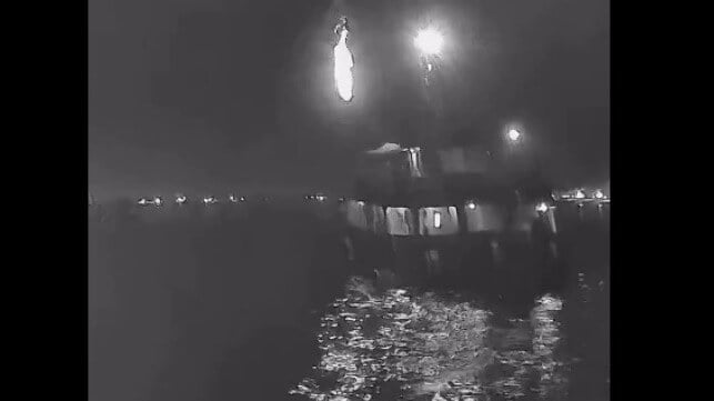flotilla boat hit by falling object