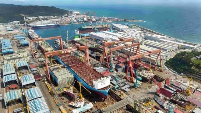 Hyundai shipyard South Korea