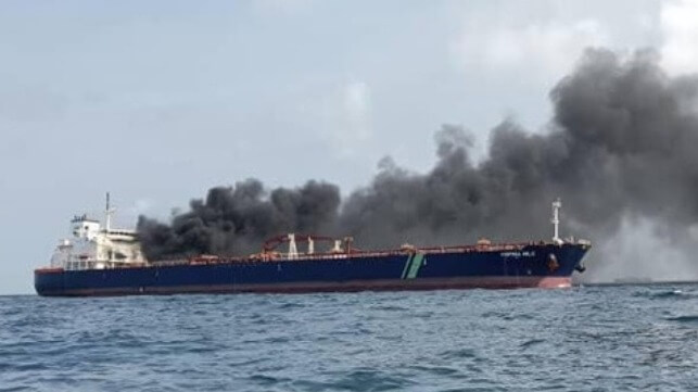 Hafnia Nile on fire (MMEA)