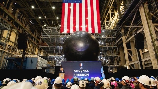 Hegseth at HII NNS, January 6 (Pentagon)