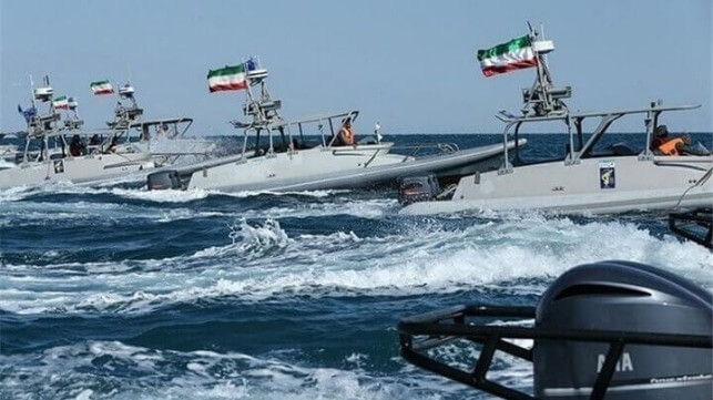 Iranian IRGC speedboats