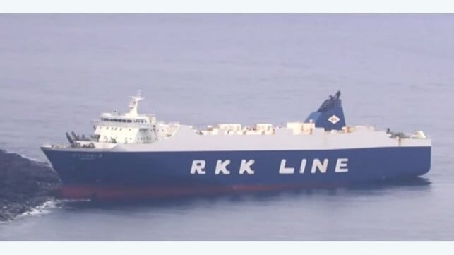 Japanese Ro-Ro aground