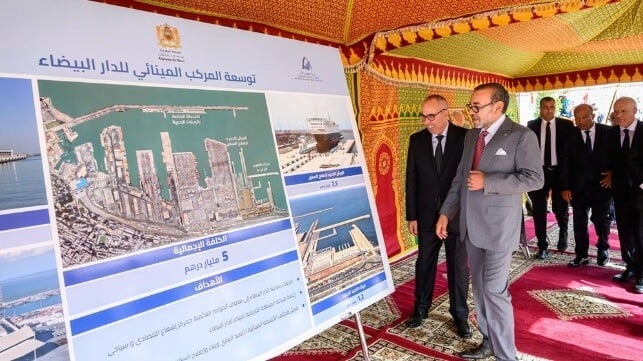 King Mohammed VI of Morocco visits Port of Casablanca (Moroccan Embassy in the UK)