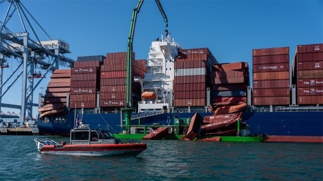 container collapse Port of Long Beach